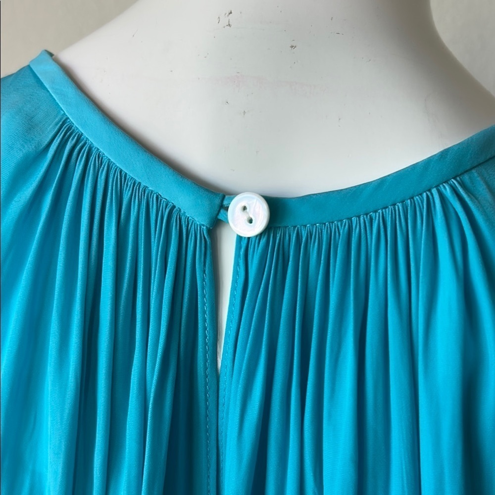Ramy Brook Summer Sleeveless Turquoise Mini Dress size M - Picture 6 of 10